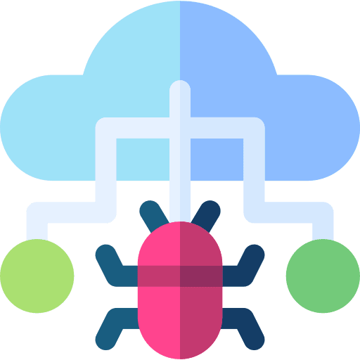 Cloud malware cloud website icon