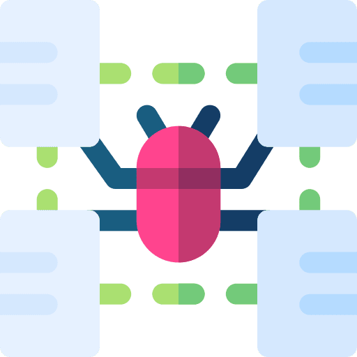 Data miscellaneous data bug icon