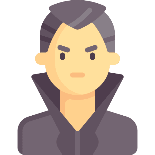 Character black hair user game icon