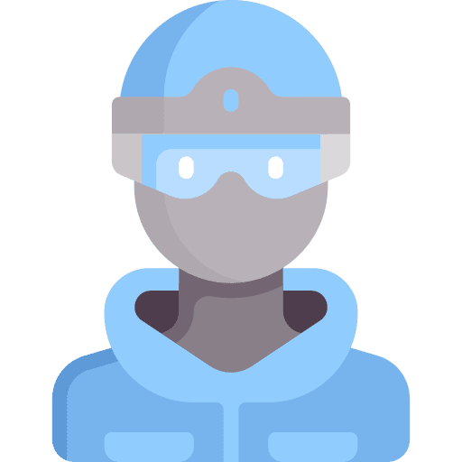 Character science fiction user glasses icon