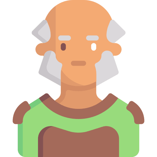 Character video game man bald icon