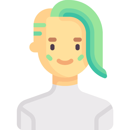 Cyber punk character science fiction woman icon