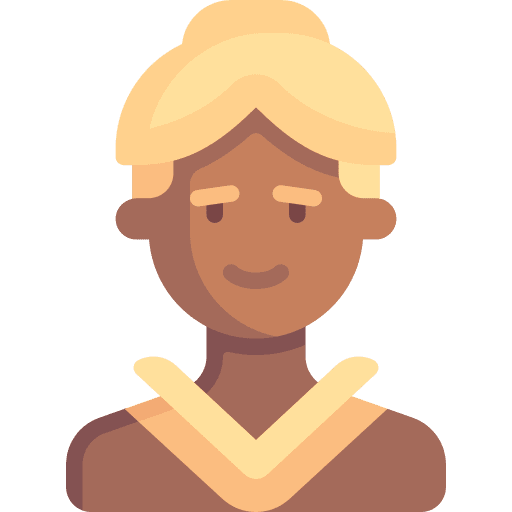 Character woman blonde game icon