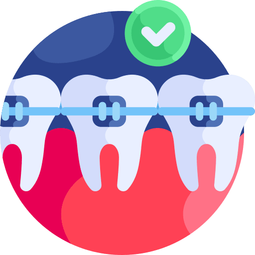Braces orthodontist orthodontic brackets icon