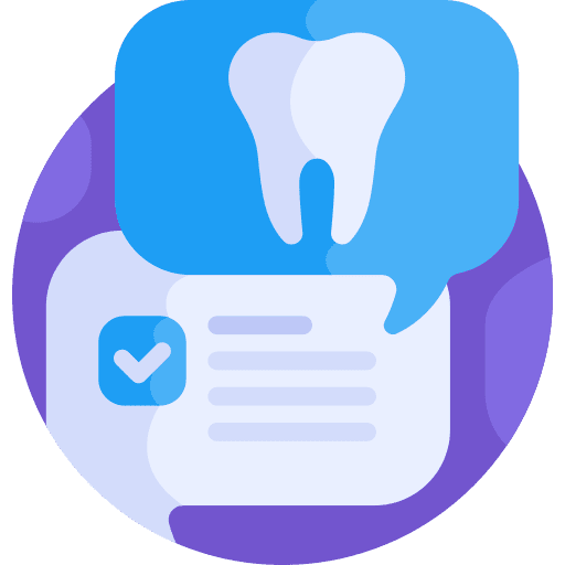 Dental care communications consultation tooth icon