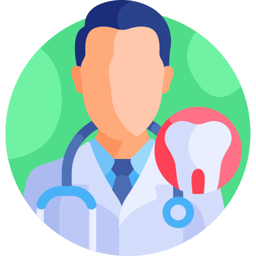 Dentist black hair caucasian tooth icon