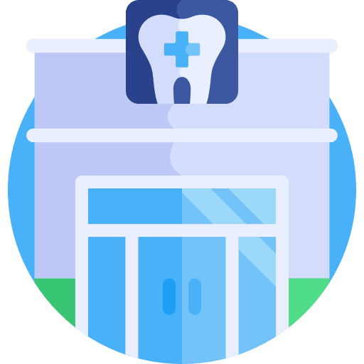 Dental clinic center building healthcare and medical icon