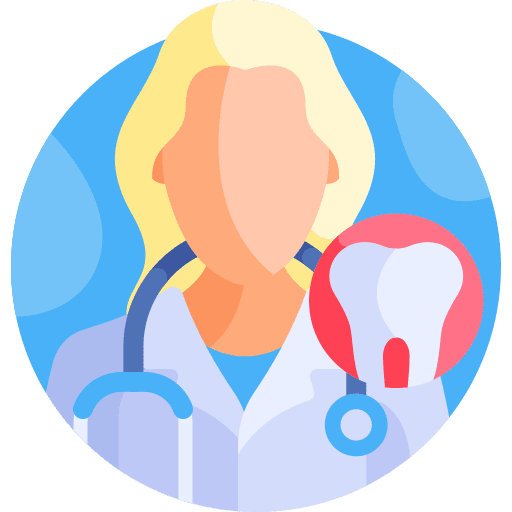 Dentist doctor woman orthodontist icon