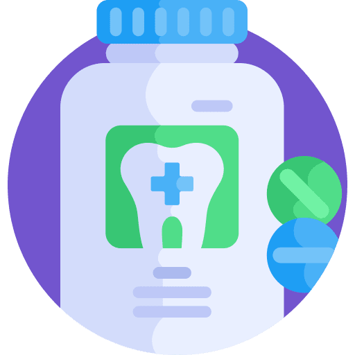 Drugs dentist bottle tablet icon