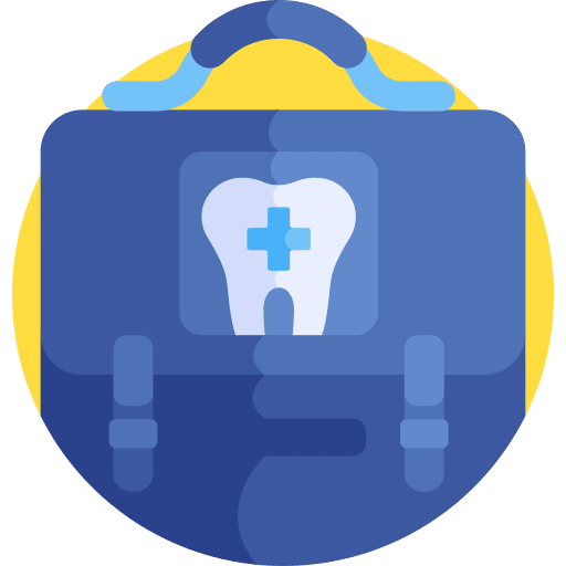 Briefcase dentist briefcase bag icon