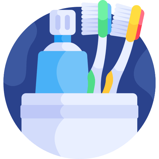 Toothbrush teeth hygiene dental care icon