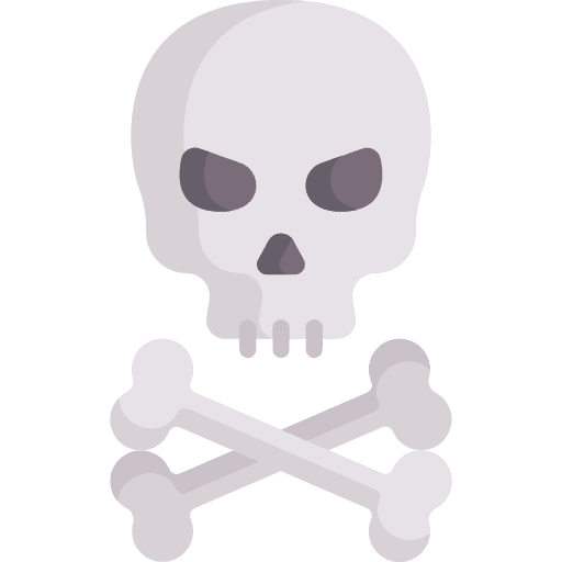 Poison warning poison dead icon