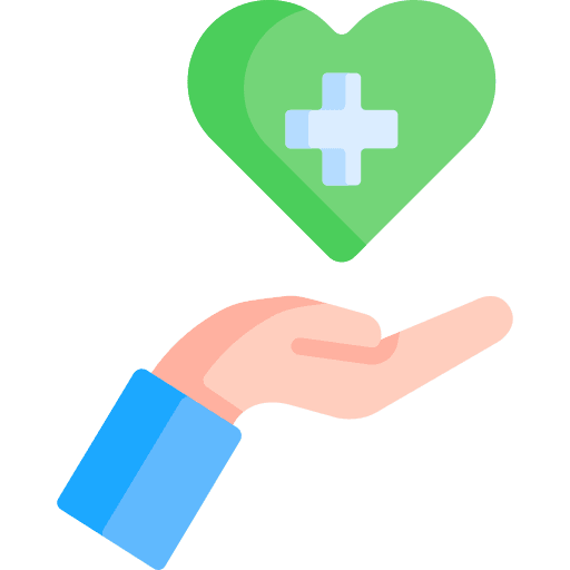 Healthcare insurance hearth healthcare icon