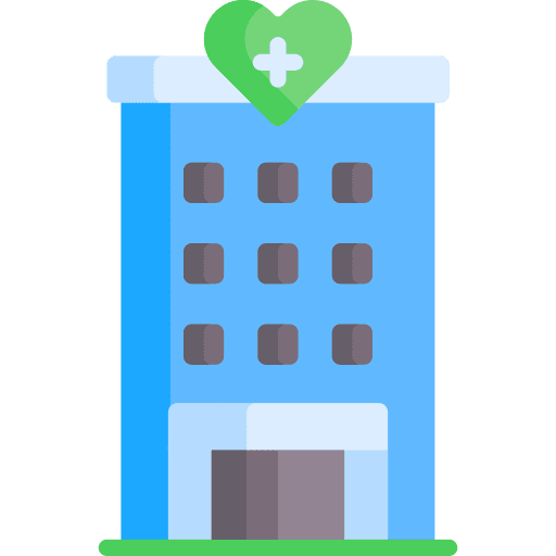Hospital building urban medical health clinic icon