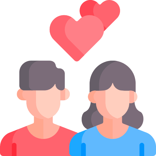 Relationship love user couple icon