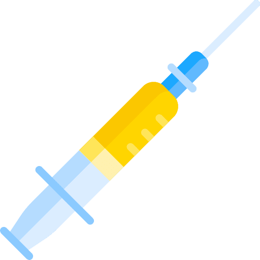 Syringe injection drugs medicine icon