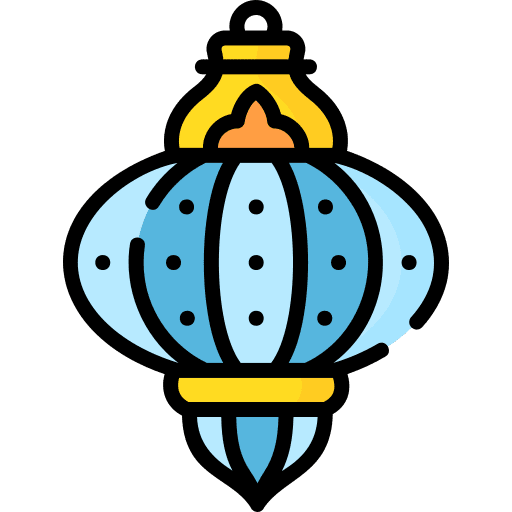 Lamp decor furniture and household morocco icon