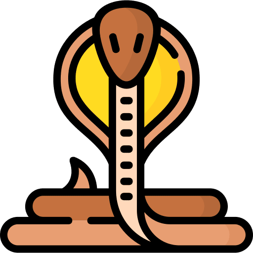 Cobra cobra serpent reptile icon