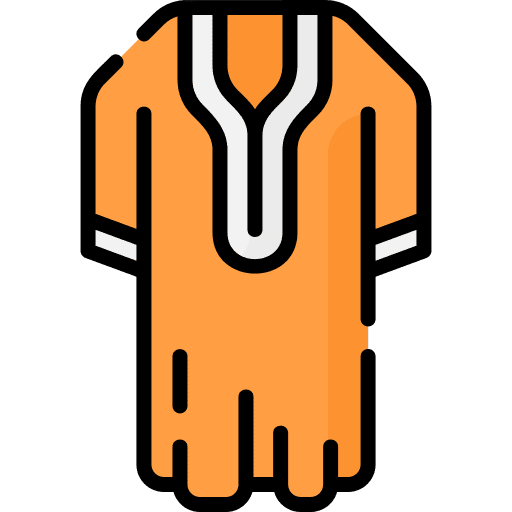 Djellaba morocco fashion garment icon