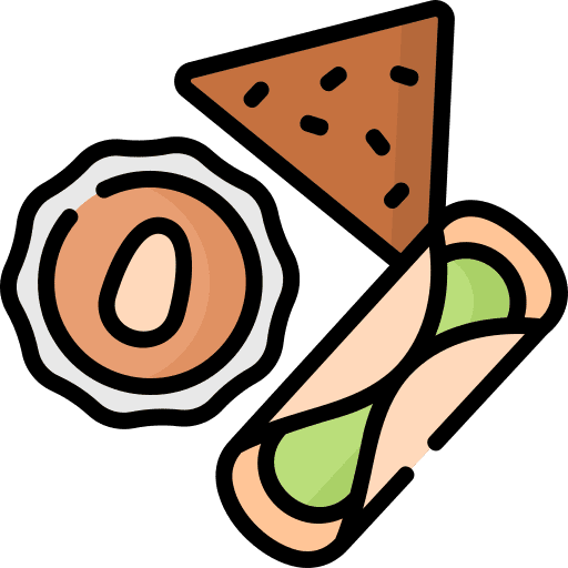 Moroccan sweet pies food and restaurant icon