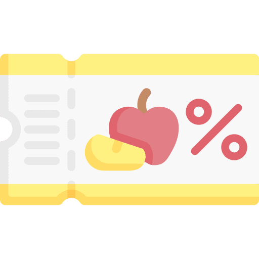 Coupon discount coupon groceries icon