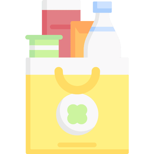 Grocery bag market commerce and shopping food and restaurant icon