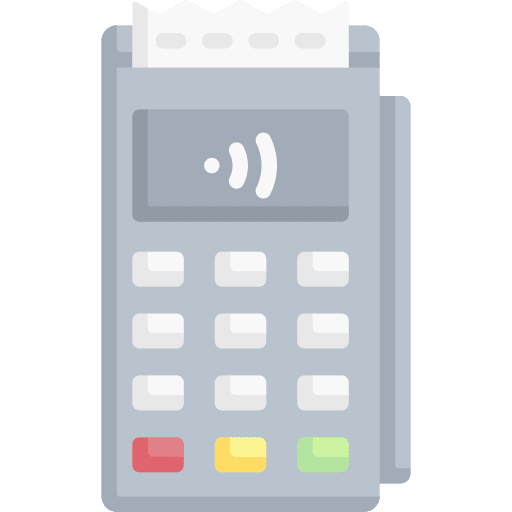 Pos pay pos terminal credit card icon