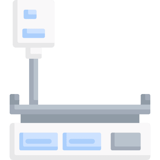 Scale shop supermarket ticket icon