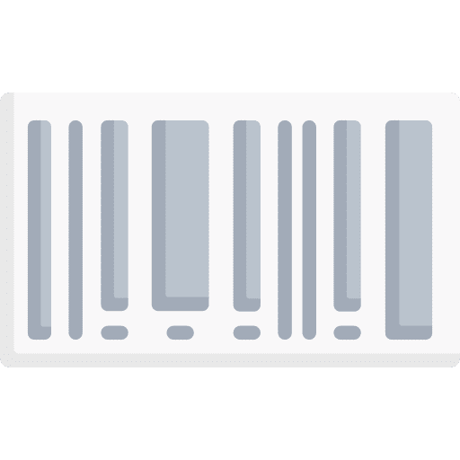 Barcode vertical lines commerce and shopping commercial icon