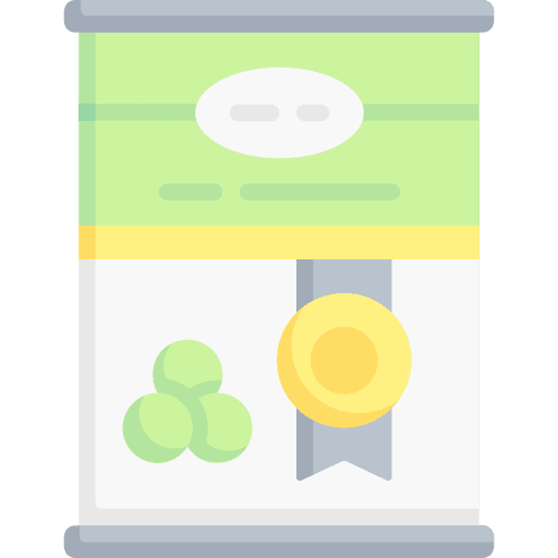 Canned food container tuna cans icon