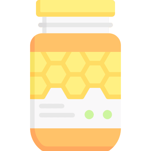 Honey organic jar healthy food icon