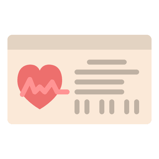 Health insurance card insurance files and folders icon