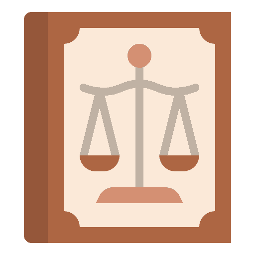 Law book justice files and folders law icon