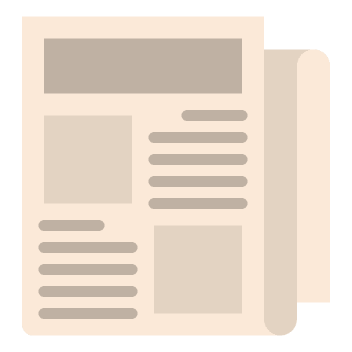 Newspaper publication magazine news report icon