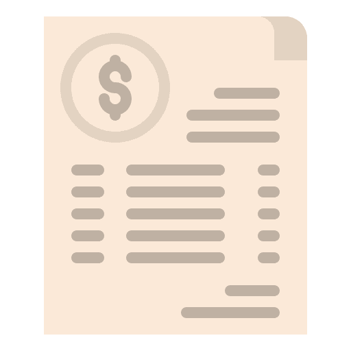 Quotation billing bill receipt icon