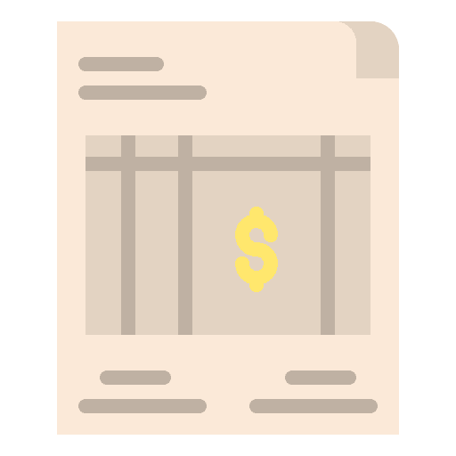 Invoice document business sheet icon