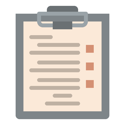 Survey clipboard sheet documents icon