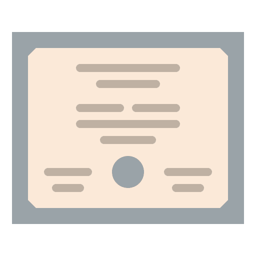 Diploma files and folders diploma certification icon