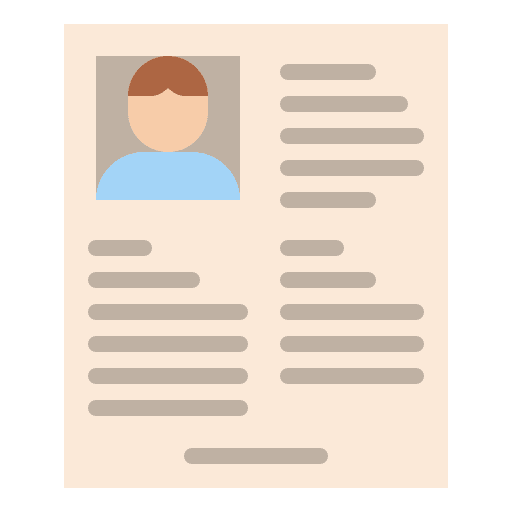 Resume job profile worker personal info icon