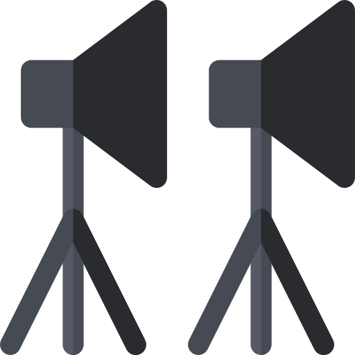 Spotlights photo camera studio photography icon