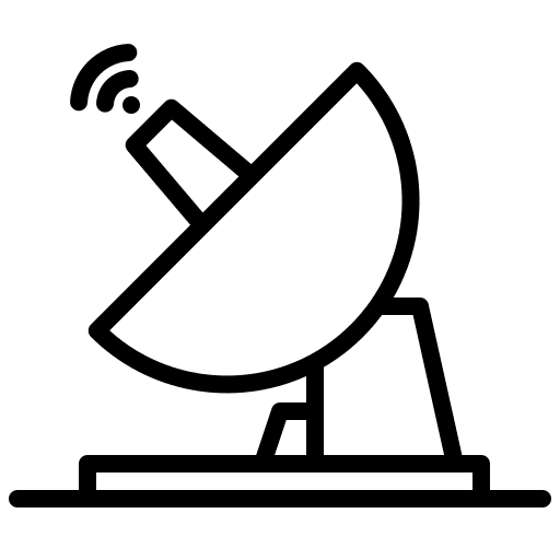 Satellite parabolic wireless connectivity communications icon