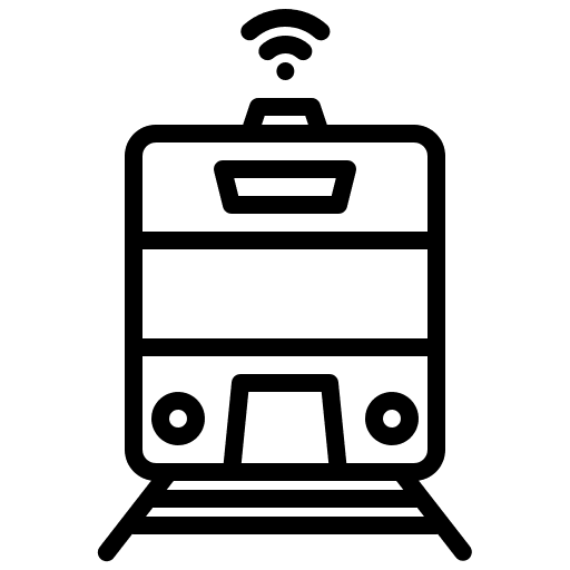 Train free wifi trasportation internet of things icon