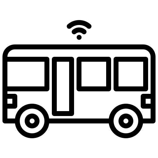 Bus efficient transportation internet of things icon