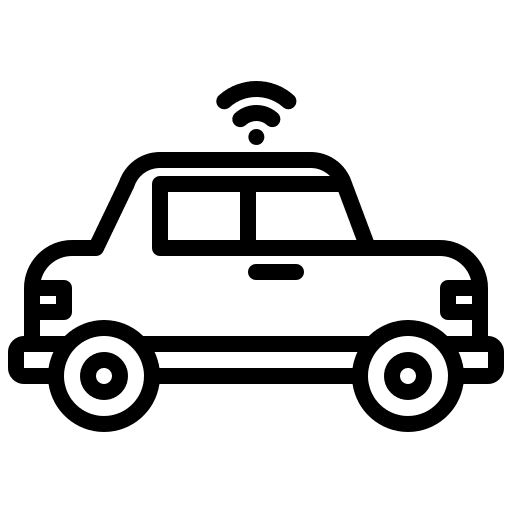 Car electronics transport car icon