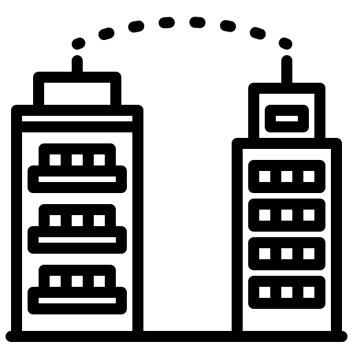 Building building internet of things connection icon