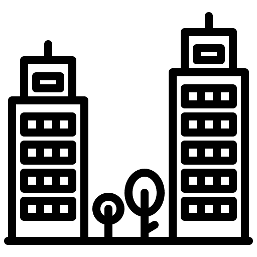 Building smart city building smart home icon