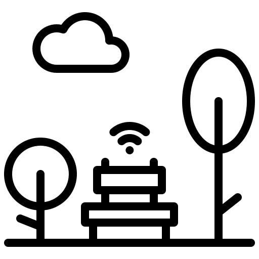 Park domotics park leisure icon