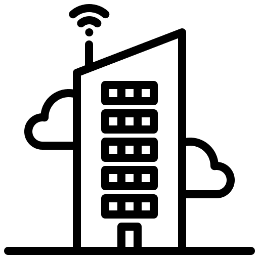 Wifi architecture and city wifi connection icon