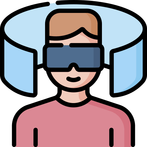 Augmented reality augmented reality avatar technology icon