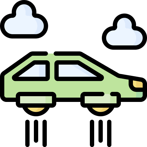 Flying car flying car technology transportation icon